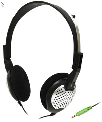 Andrea HS-75 On-Ear Stereo Headphones with foam ear cushions | Andrea Electronics