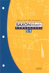 Saxon Math 5/4 Homeschool Testing Book 3rd Edition | Math