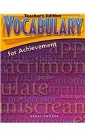 2006 Vocabulary for Achievement TE Grade 10 Fourth Course | Language Arts / Reading