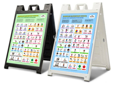 Social Communication Portable A-Frame Sign | SmartyEars