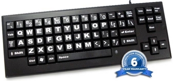 VisionBoard Large Key Keyboard - Black | Keyboards & Mice