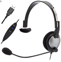 Image Andrea NC-181VM USB On-Ear Monaural Headset w-noise-canceling mic