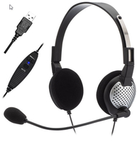 Image Andrea NC-185VM USB Stereo PC Headset with Noise Canceling Microphone